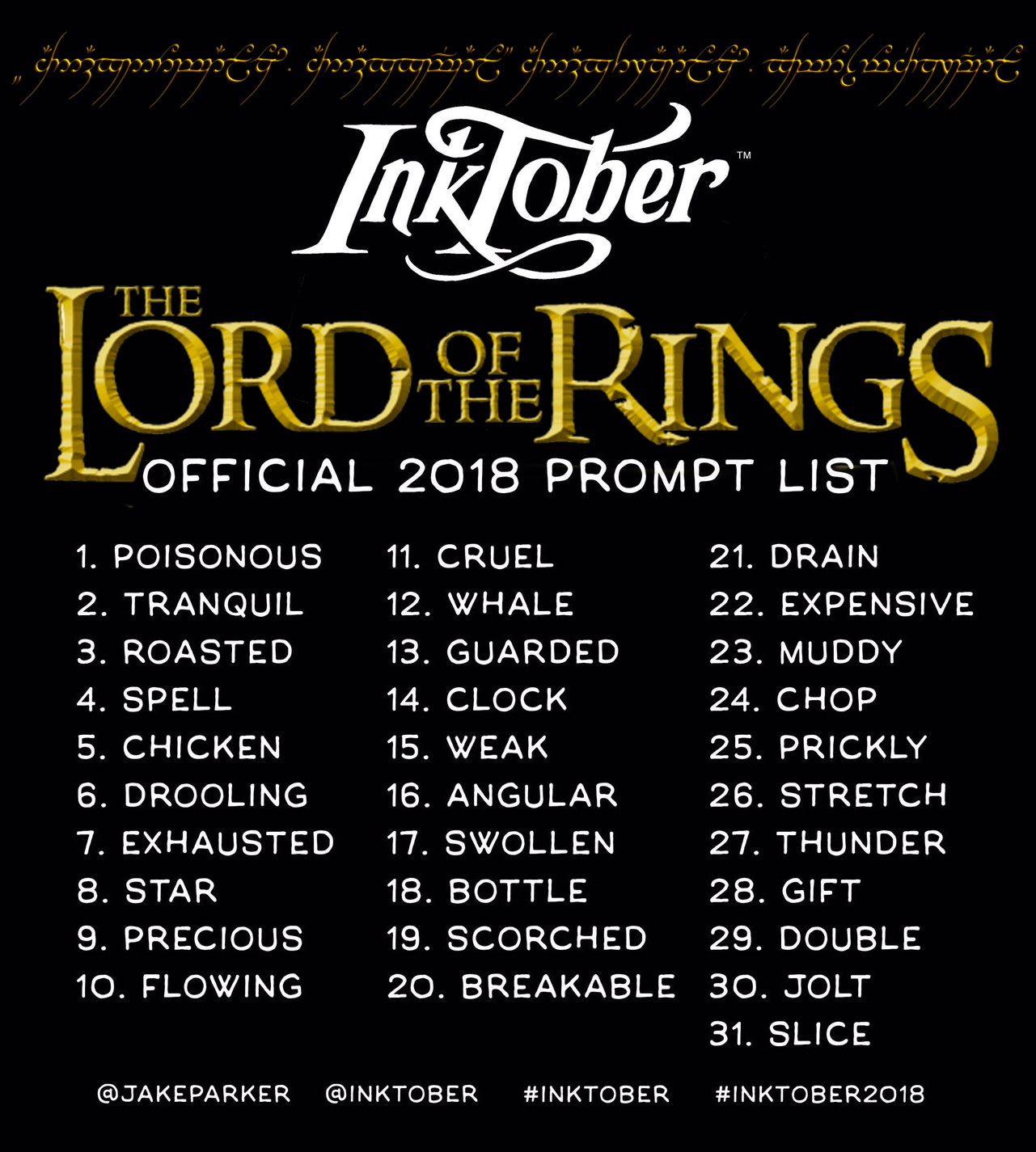 lord of rings list